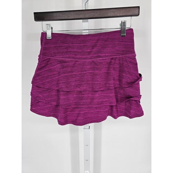 Athleta Swagger Skort Tennis Skirt Fuchsia Ruffle Sporty Athletic Y2K, SZ XS - Picture 1 of 4